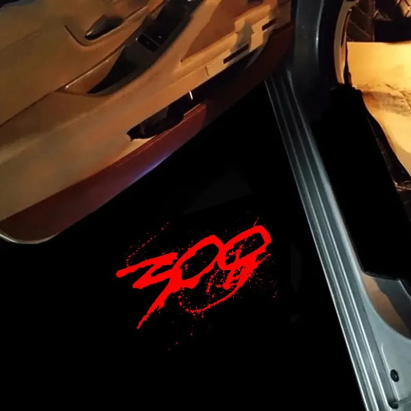 2Pcs LED Car Interior Door Ghost Shadow Welcome Warning Light For Chrysler 300 300C 2005-2021 200 Sebring Lancia Thema Charger view 3