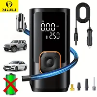 YIJU-compresor de aire para inflar neumáticos de coche, bomba de aire eléctrica portátil de 150PSI para neumáticos de motocicleta y bicicleta, herramientas de bomba de llenado de aire de 12V