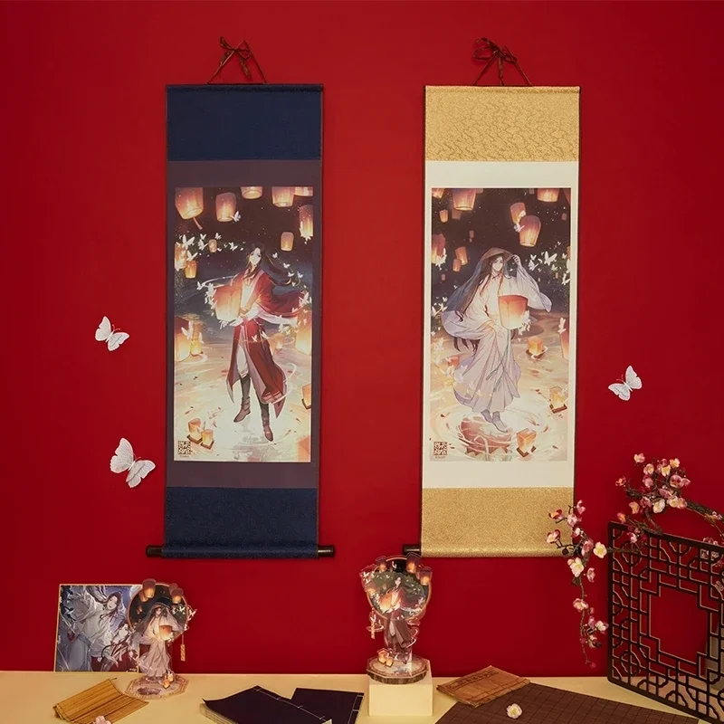 

Anime Heaven Official's Blessing Xie Lian Hua Cheng Cosplay Cartoon Scroll Hang A Picture Reel Decorative Pictures Xmas Gift