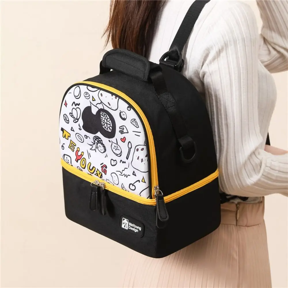 

Multifunctional Maternity Backpack Double Layer Portable Breastmilk Cooler Bag Large Capacity Lightweight Lunch Bag Student
