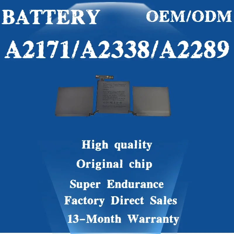 

Factory Direct Sale A2171 Laptop Battery for Apple MacBook Pro Retina 13.3'' A2159 2019 year 13 inch With Tools A2289 A2338 2019