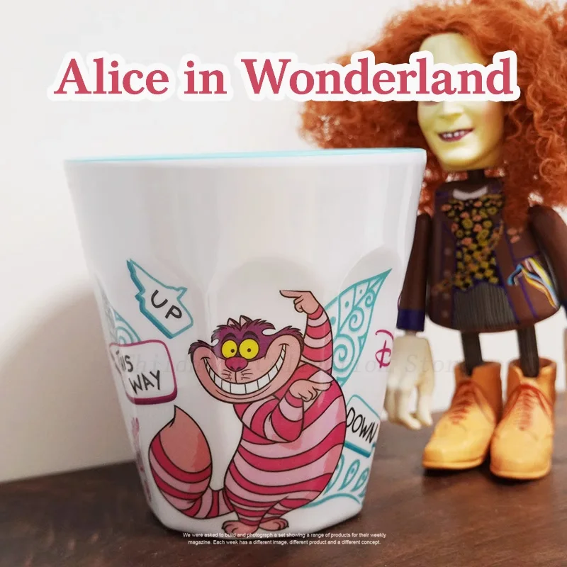 Kawaii Disney Alice nel paese delle meraviglie Cheshire Cat Action Figures giocattoli Cartoon Cute Cat Anime Milk Tea Cup regalo di compleanno per