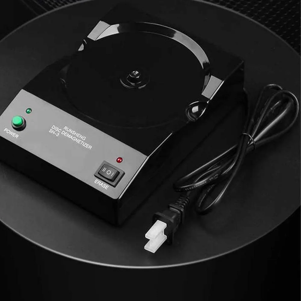 220v CD/DVD/VCD  Degausser, SH-3 Bile Duct Wire Blu-Ray Degausser Groove Design Makes It Easy to Pick up and Install Cds