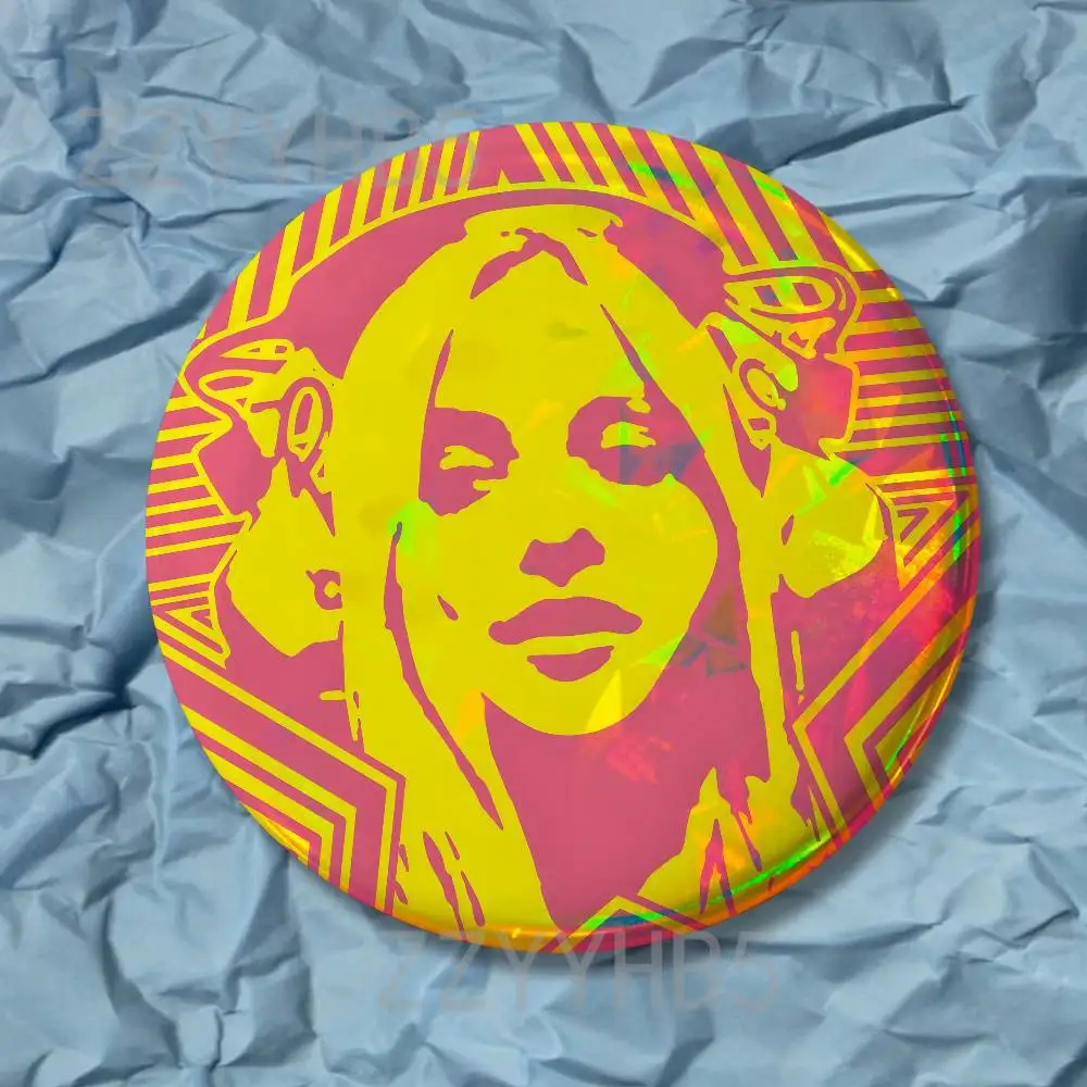 H-Hysteric-S Glamour Girl Meme Coin Badges Tinplate Round Brooch Custom Anime Role Enamel Pins Gifts for Fans Friends