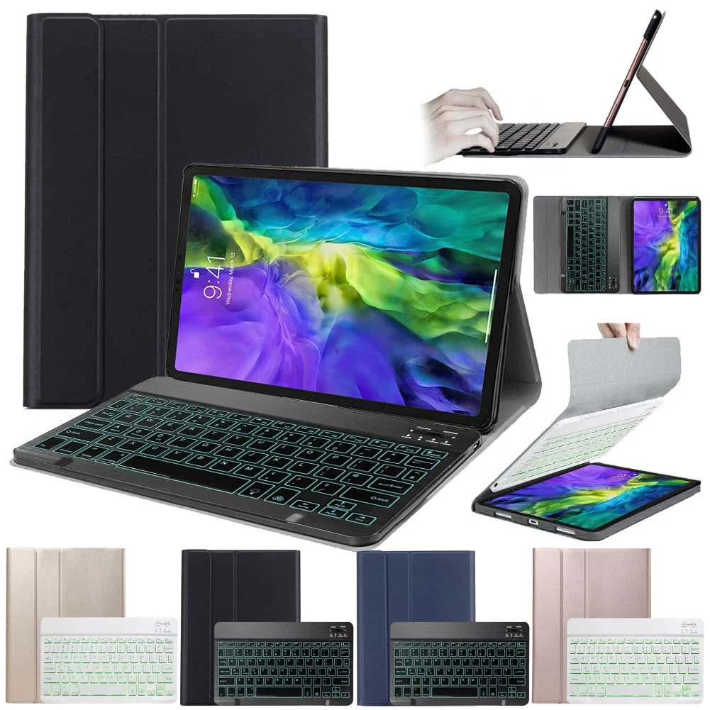 

Detachable Bluetooth Wireless Backlit Keyboard Leather Case for IPad Air 4 10.9 Air4 2020 Tablet Keyboard Cover Stand Shell