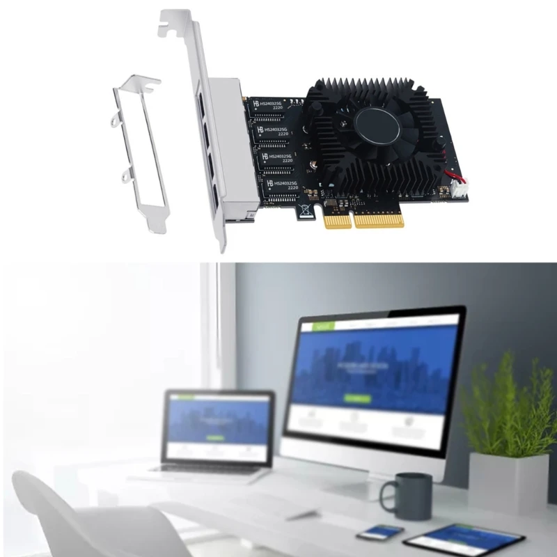 Leistungsstarke PCIE3.0 2,5 Gbit/s Netzwerkkarte 2500 Mbit/s 2Port PCIExpress RJ45 Adapter