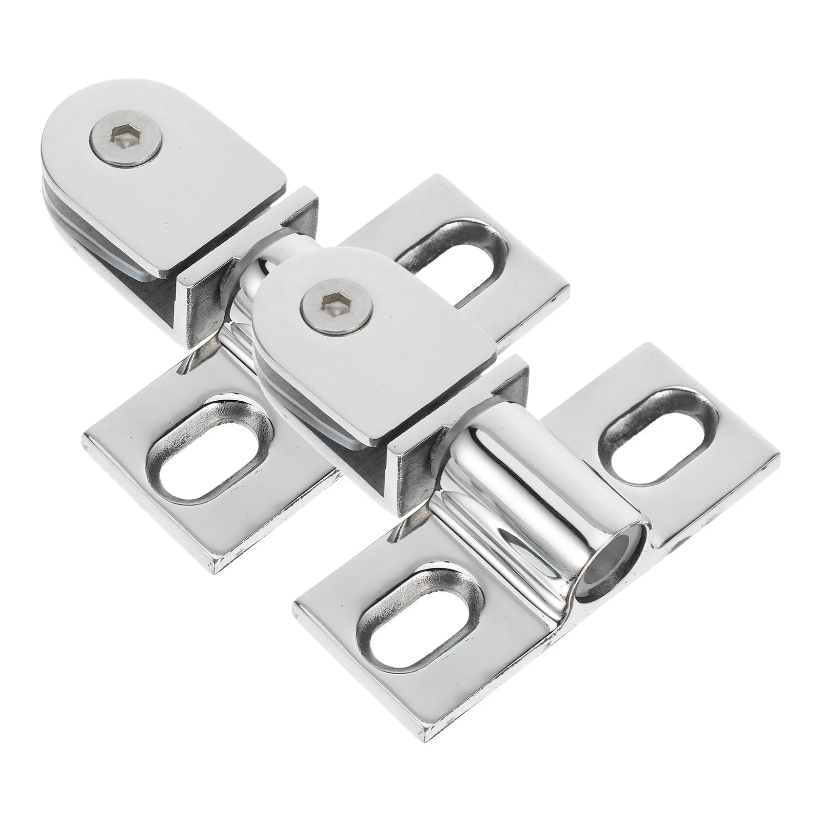 

2Pcs Glass Shower Door Pivot Hinge Heavy Duty Thickened Stainless Steel Frameless Shower Glass Clamp for Bathroom Modern Wet