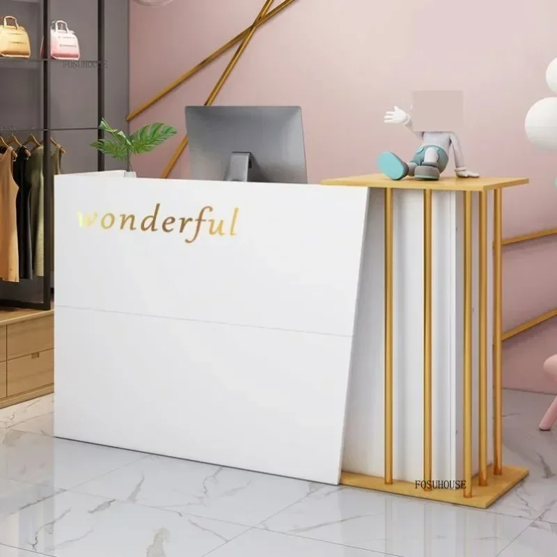 Modern Reception Desk Counter Supermarket Shop Clothing Bar Counter Beauty Salon Barber Shop Hair Salon Cashiers e