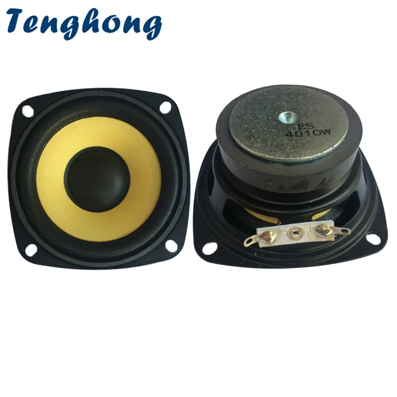 Tenghong 2pcs 3 Inch 78MM Full Frequency Speaker Unit 4 Ohm 10W Tweeter Multimedia Home Audio Amplifier HIFI Treble Speaker