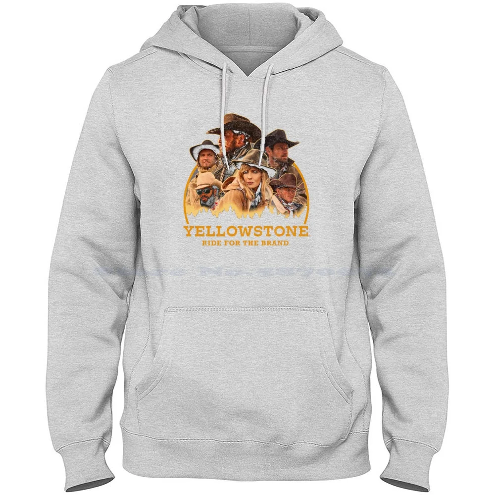 Yellowstone Ride For The Brand Group Sunset Logo 100% Cotton Hoodie T Shirt Y Yellowstone Reilly Beth Dutton Cole Hauser Rip