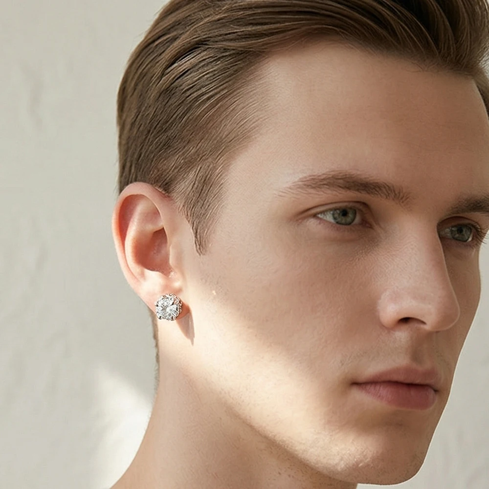 Classic Colorful Zircon Hip Hop Rock Style Men Magnetic Dragon Claw No Ear Hole Fashion Versatile Male Personalized Earrings