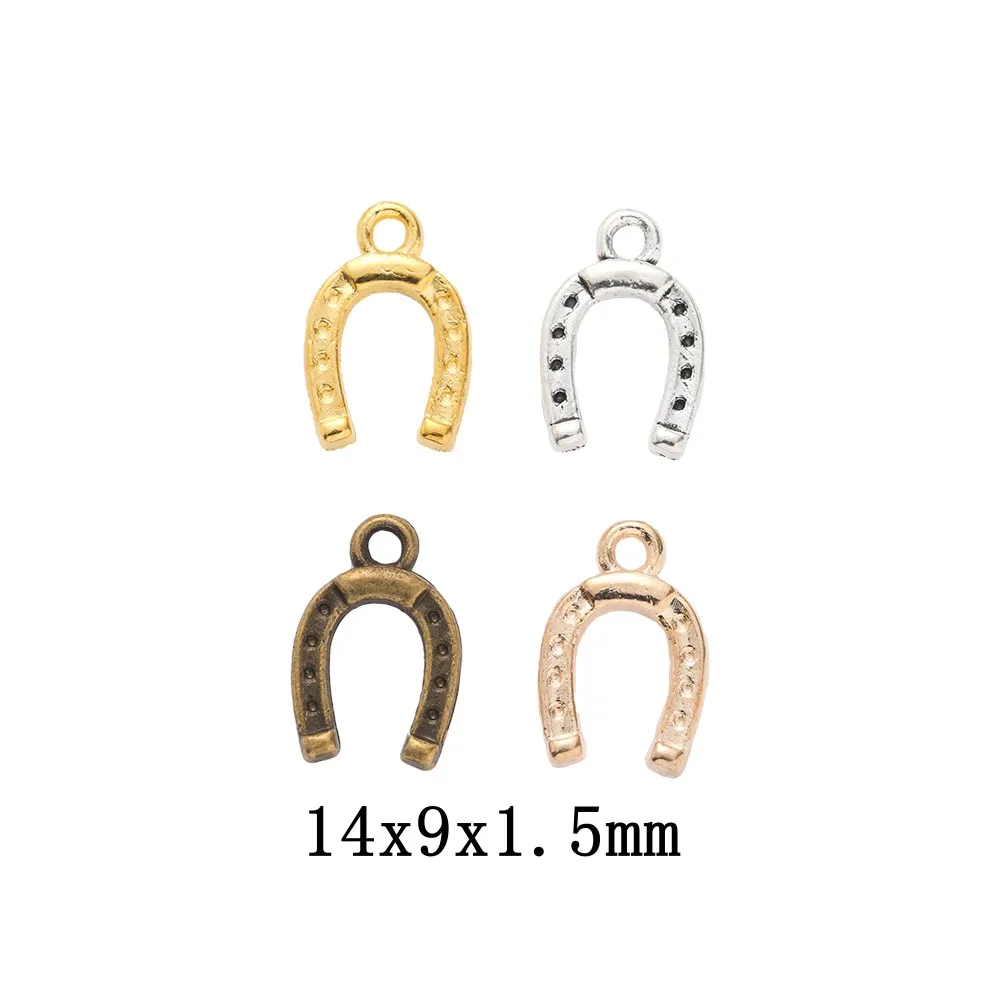 100pieces (Horseshoe) vintage zinc alloy charm metal pendant DIY jewelry discovery making accessories 305