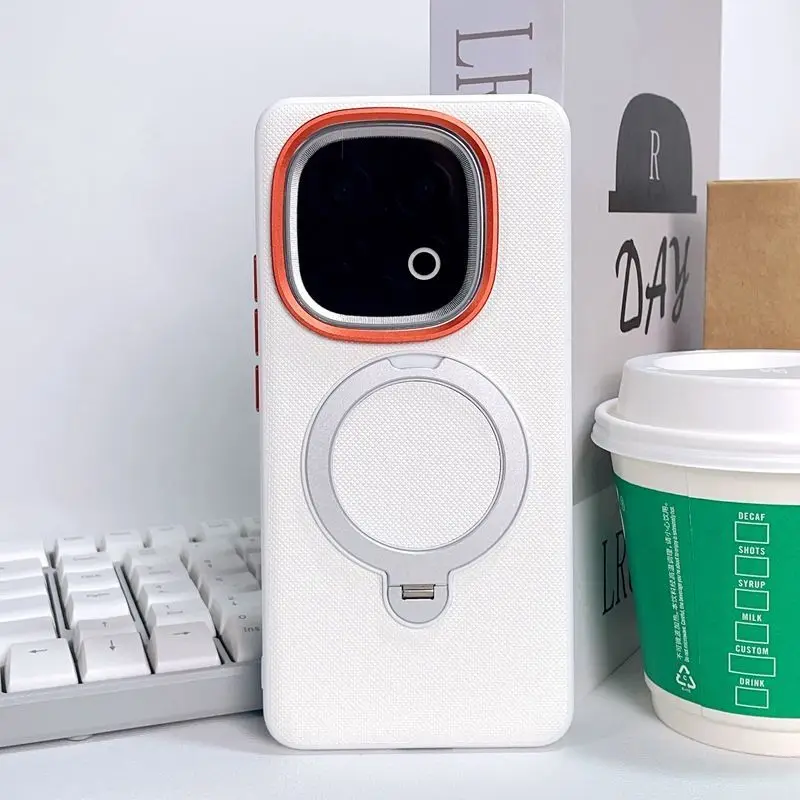 

Case For IQOO 15 Luxurious Magnetic Rotating Leather Stand Anti-fingerprint Cover For IQOO15 Shockproof Bumper Funda