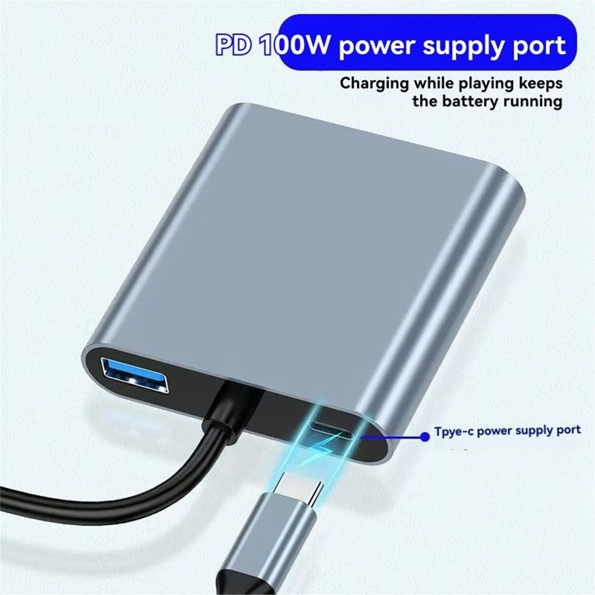 AA86 Type-C to Dual HDMI-Compatible 4-in-1 Docking Station USB HUB Supports 4K Screen Projection Display Docking Station