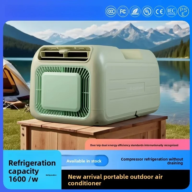 Portable Air Conditioner Home Use Single-Cooling All-in-One Unit Outdoor Camping Kitchen Compressor Fixed Frequency No External