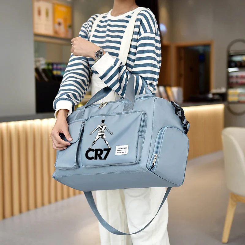 

Дорожная сумка с принтом Криштиану Роналду CR7 Сумка через плечо большой вместимости Водонепроницаемая износостойкая спортивная сумка для фитнеса на открытом воздухе