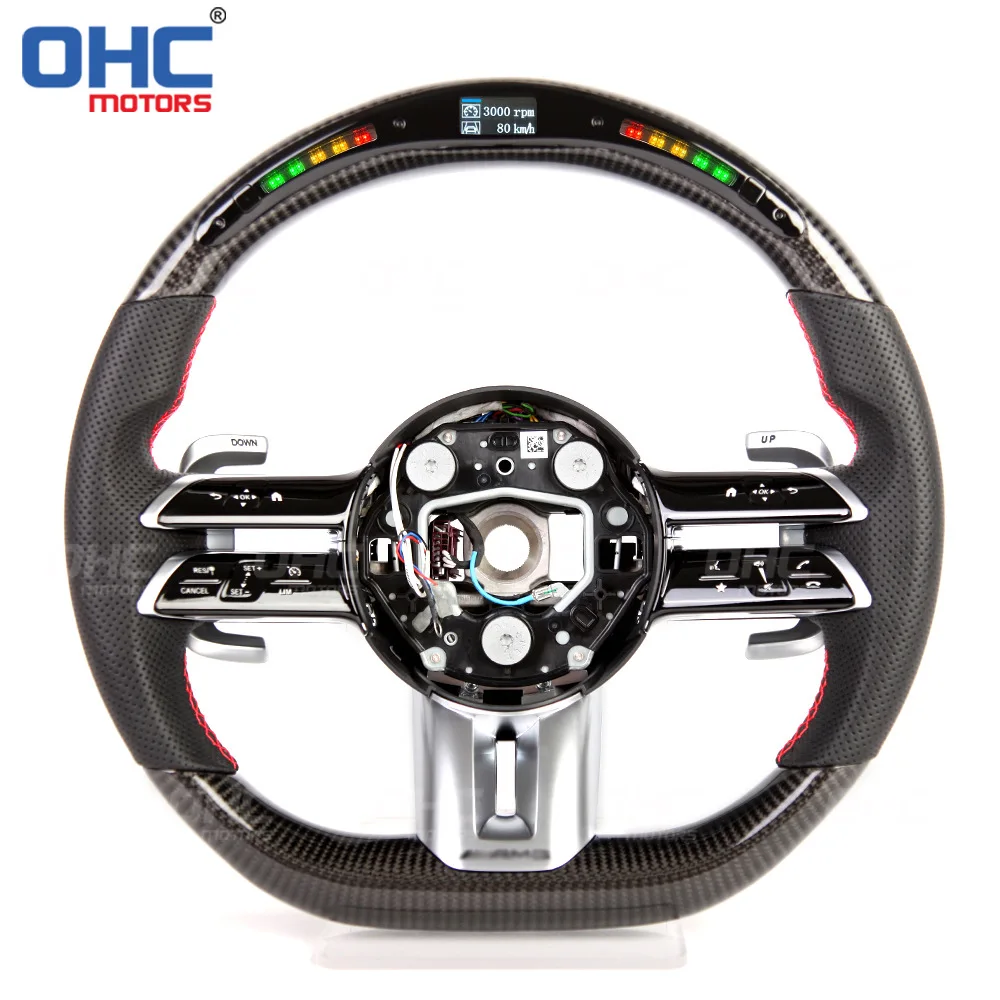 

Подходит для нового колеса Mercedes-Benz gle amg Dragonfly, рулевое колесо из углеродного волокна, изготовленное на заказ, конкурентоспособное гоночное рулевое колесо.