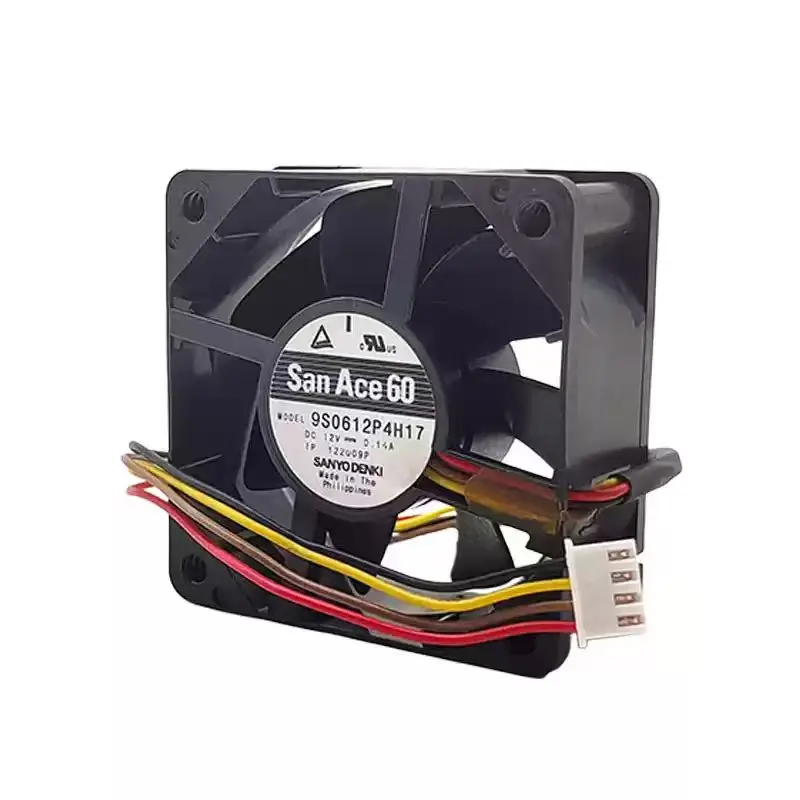 Original For Sanyo Denki San Ace 60 9S0612P4H17 12V 0.14A 6025 60mm 6cm 4Pin PWM Dual Ball Bearing Quiet PC Server Cooling Fan