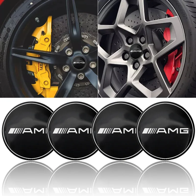 4Pcs Car Wheel Center Hub Cap 56mm Emblem Decal Wheel Sticker For Mercedes Benz AMG GLE GLS CLS GLC GLK ML C197 R231 W167 W247