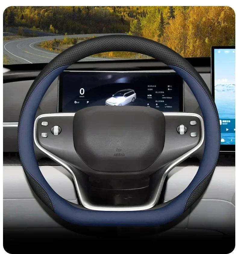 Lenkradbezüge in verschiedenen Farben für MG HS ES5 ONE ZS MG4 MG3 MG7 S5 EV S9 QS Leder-Lenkradbezug Innenraumzubehör – Detail 12