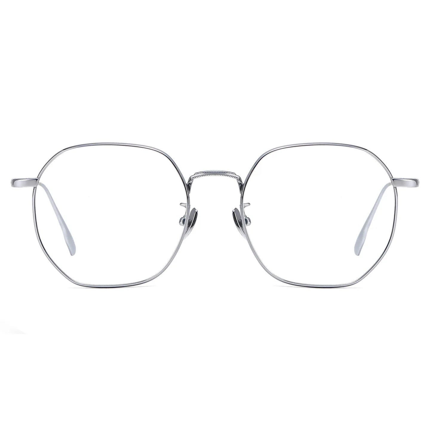 MEESHOW Lightweight Titanium Frame Blue Light Blocking Glasses for Women Stylish Polygon Eyewear