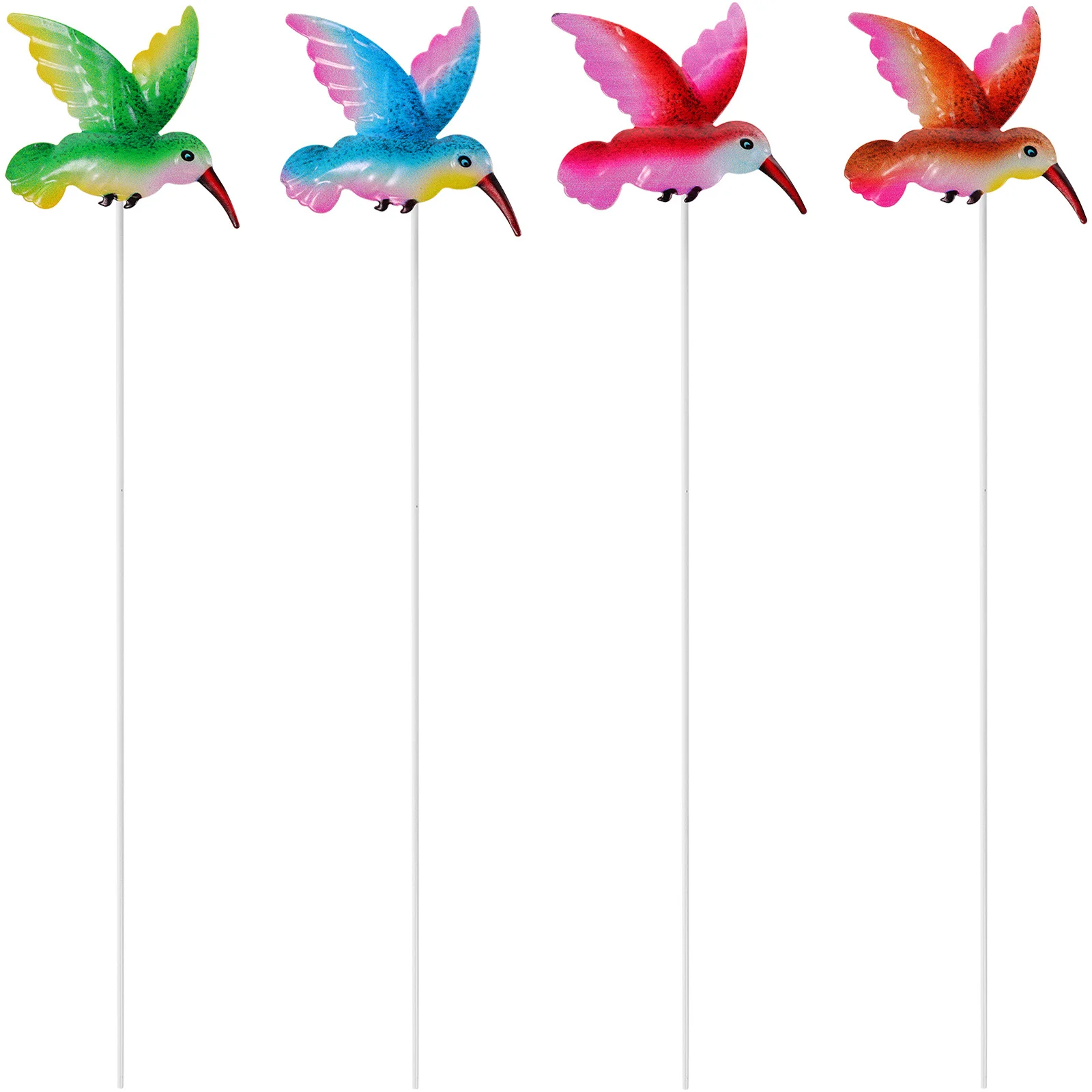 

4Pcs Iron Hummingbird Stakes Decorative Garden Lawn Stakes Simulation Metal Yard Outdoor Patio Stake Decor Patio Stake Decor
