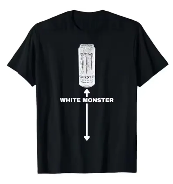 2025 blanco nuevo monstruo divertido gráfico Meme camiseta hombres mujeres camisetas de algodón Camiseta de manga corta Unisex verano Tops Vintage