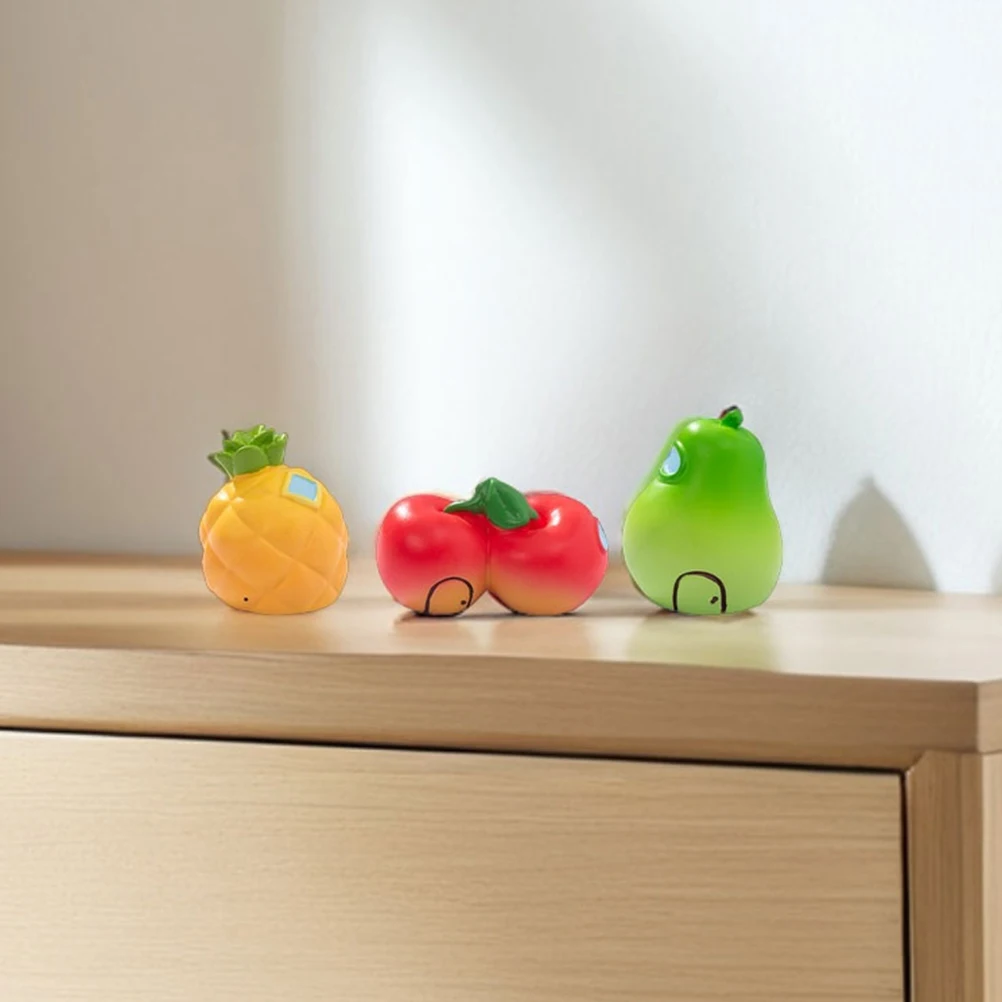 

10pcs Mini Fruit Houses Resin Landscape Decorative Figurines Terrarium Accessories Micro Scene Office Home house Decoration