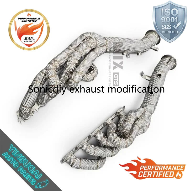 Factory Direct Exhaust Manifold Header For Lamborghini Huracan STO EVO Spyder 5.2L V10 2019-2020 SS304 Power Upgrade