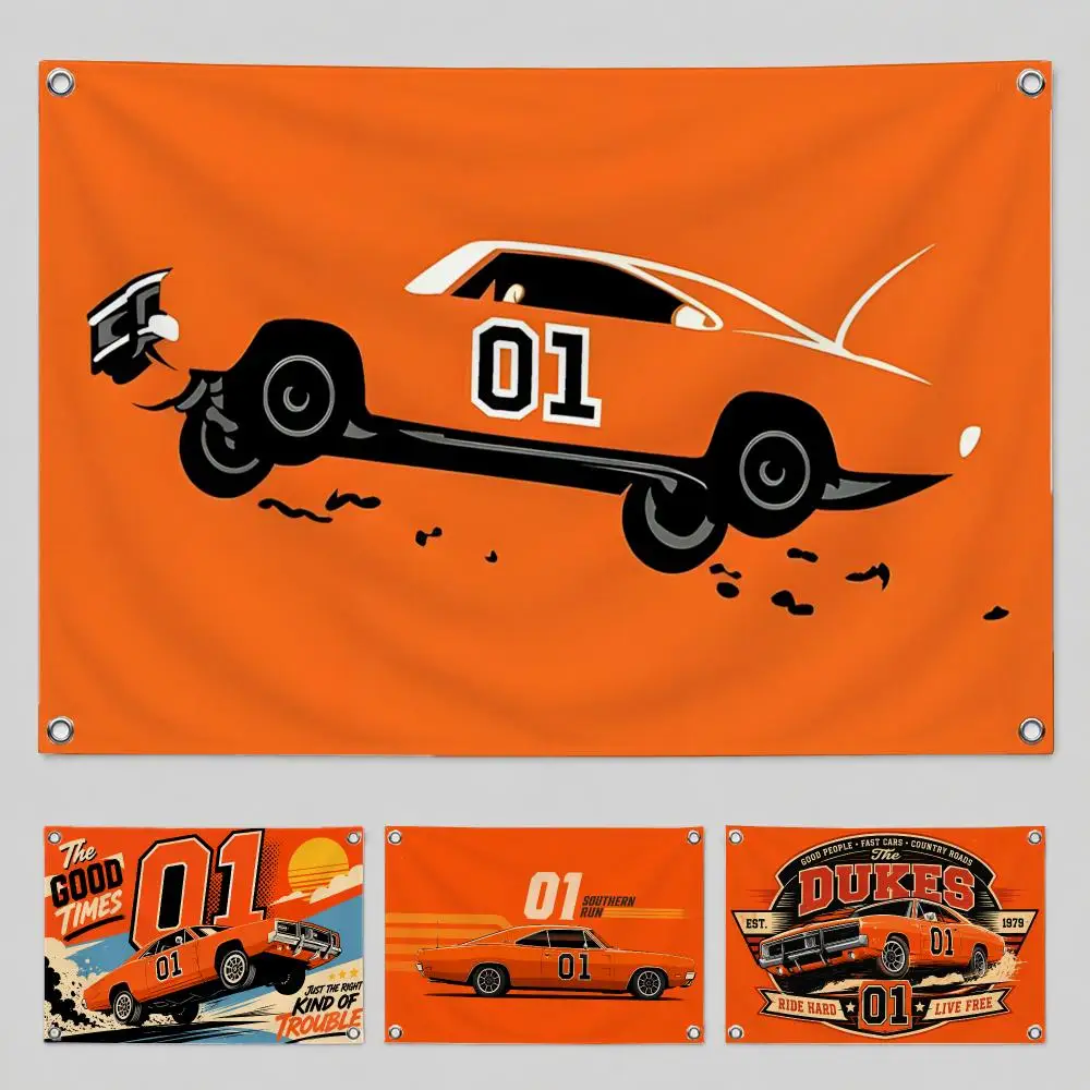 TV Series The Dukes of Hazzard Flags Home Yard & Garden Decor Banner - Indoor Outdoor Wall Hanging Flag