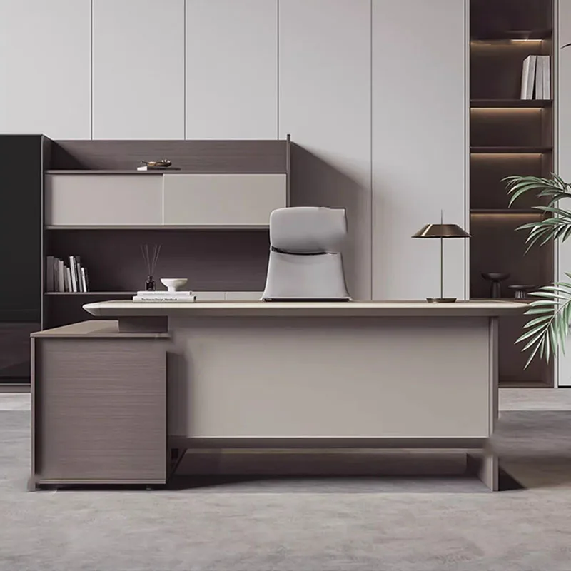 Display Nordic Office Desk Lshaped Minimalist White Conference Office Desk Storage Multifunctional Scrivania Home Furniture