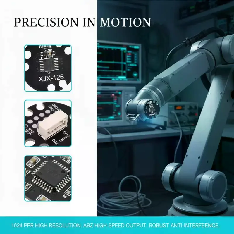 MT6826S High-Precision Magnetic Encoder Module - ABZ 1024 Dedicated for FTC Technology Challenge Robotics Projects