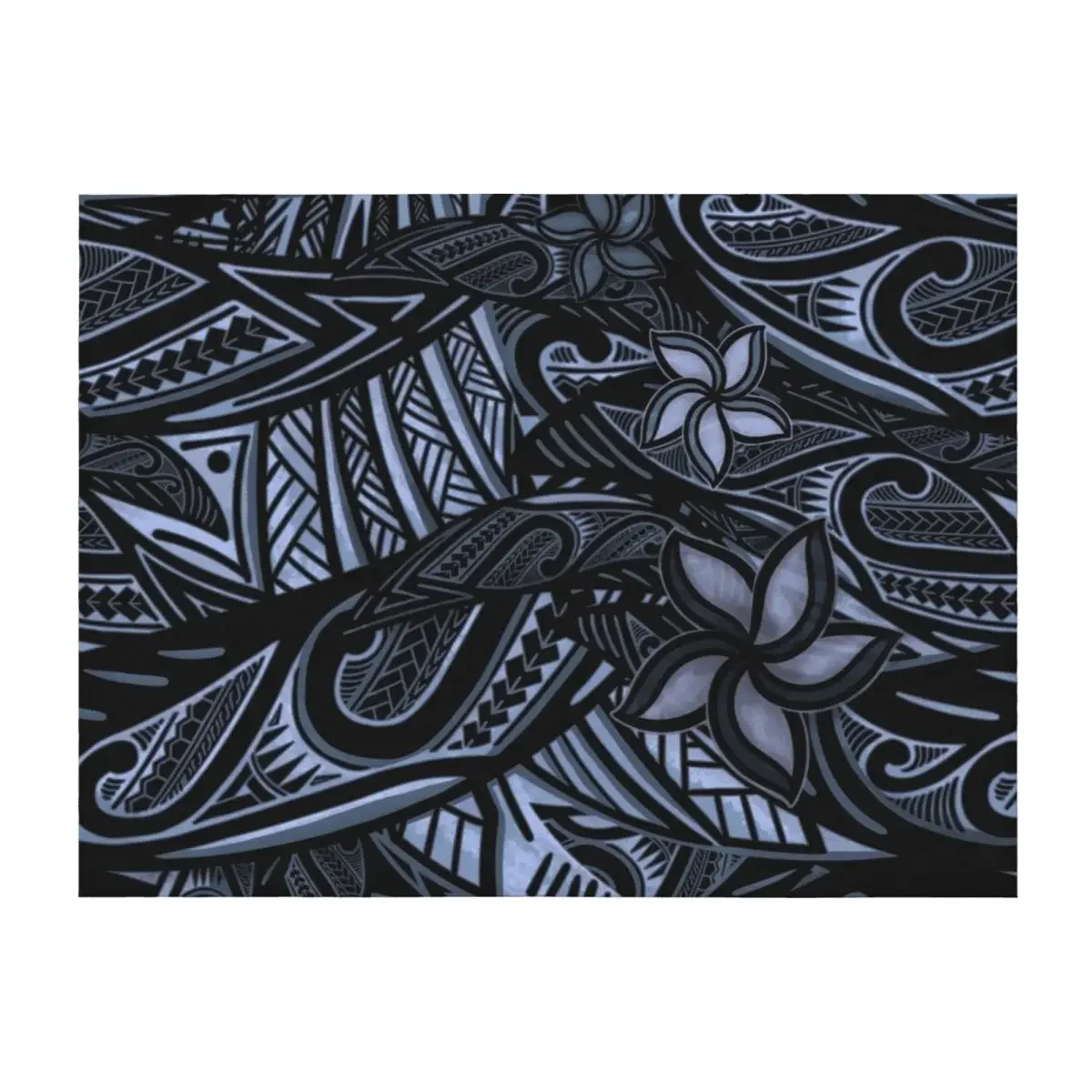 

Samoan - Polynesian - Hawaiian Slate Tribal 1505 Throw Blanket Luxury Thicken Sofa Throw Soft Luxury Blankets