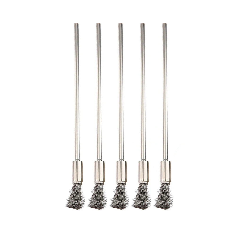 5PCS Wire Brushes Metal Cleaning Stainless Steel/brass Wire End Brush Rotary Tool Pen Wire Brush Rust Paint Removal