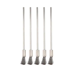 5PCS Wire Brushes Metal Cleaning Stainless Steel/brass Wire End Brush Rotary Tool Pen Wire Brush Rust Paint Removal