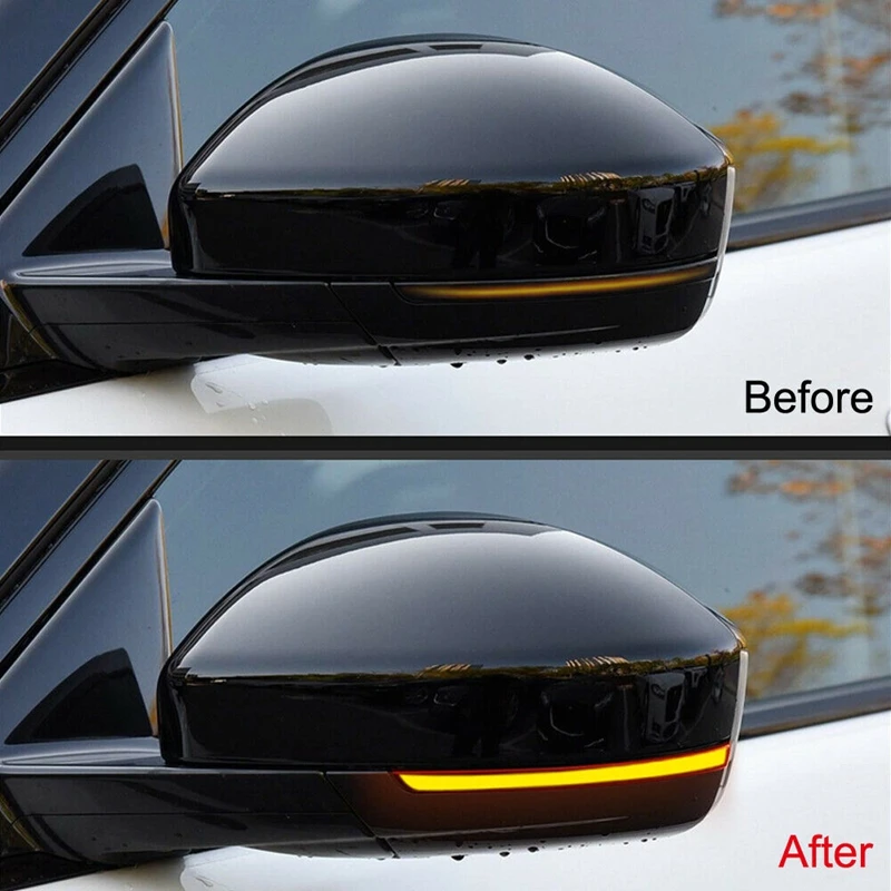 Car Turn Signal Light LED Dynamic Mirror Lamp For Jaguar F E Pace Land Rover Discovery Sport Range Rover Evoque Velar 2014-2020