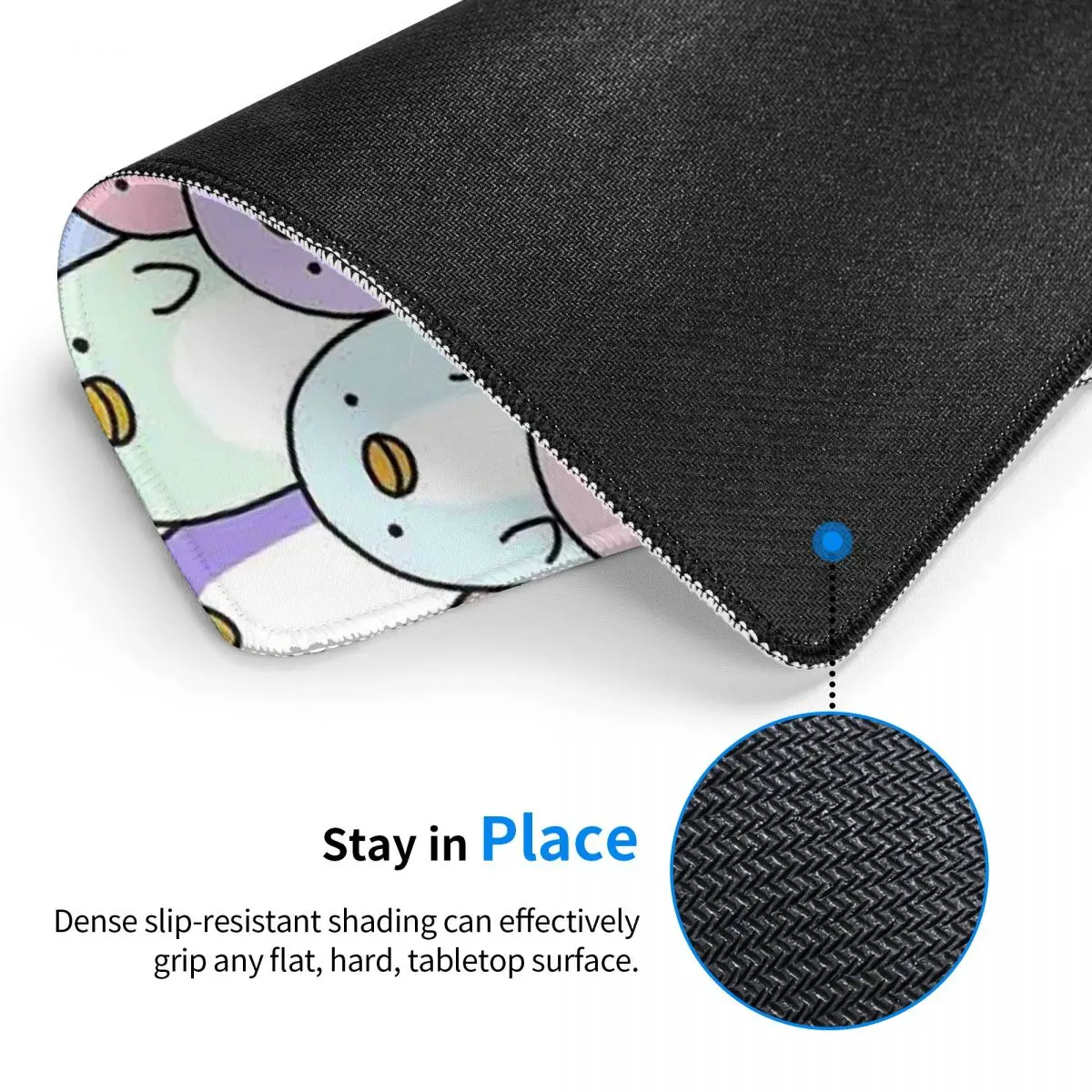 Pinguim Snuggles Mouse Pad Teclado de computador Tapete de mouse para jogos Tapete de mesa para laptop Tapetes de mesa de escritório