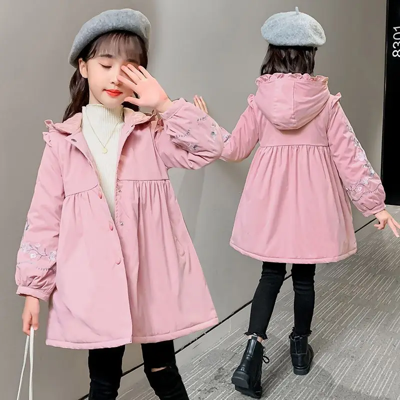 Giacche per ragazze frangivento Outwear cotone 2023 con cappuccio primavera autunno Poncho bambino bambini abbigliamento per bambini antivento