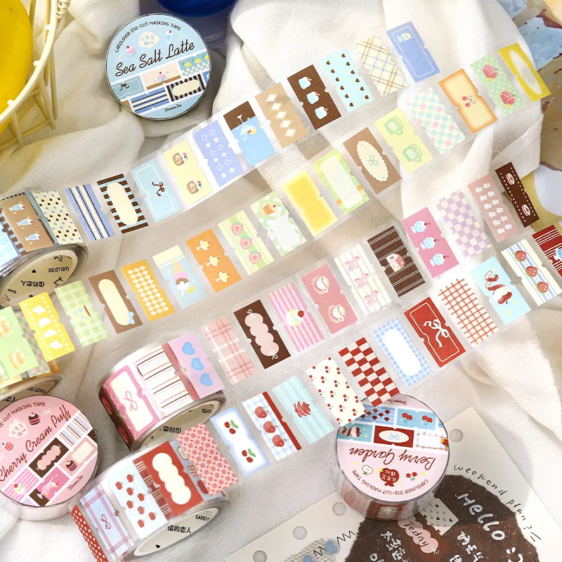 30mm * 3m Afternoon Tea Symphony Series Kawaii Ins Label Die Cutting Tape DIY Diary Scrapbook Journal Supplies