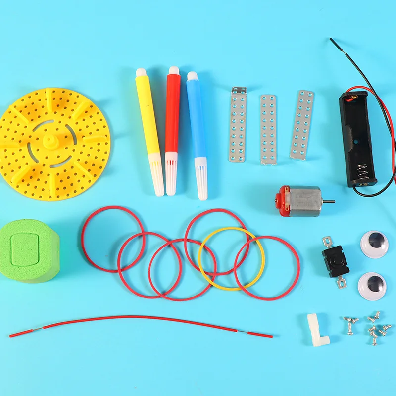 기술 소규모 생산 DIY 낙서 로봇 초등 및 중등 학교 학생 창의적 소규모 발명 과학 실험