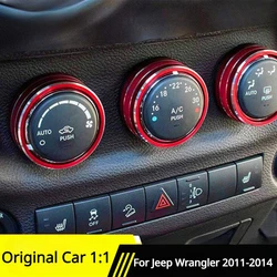 3Pcs Set Air Conditioning Knob Cover For Jeep Patriot 2011-2016 / Compass 2010-2016 / Wrangler JK 2011-2017 / Liberty 2008-2012