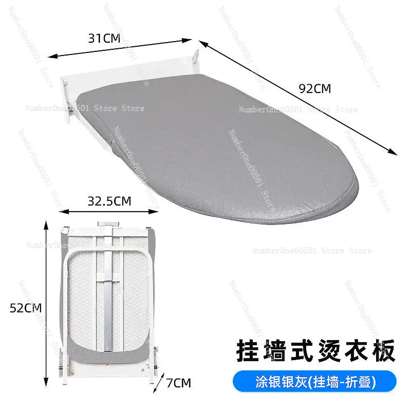 Wall Mounted Foldable Ironing Board Hidden Ironing Table for Laundry Room Closet Electric Iron Stand Space Saving