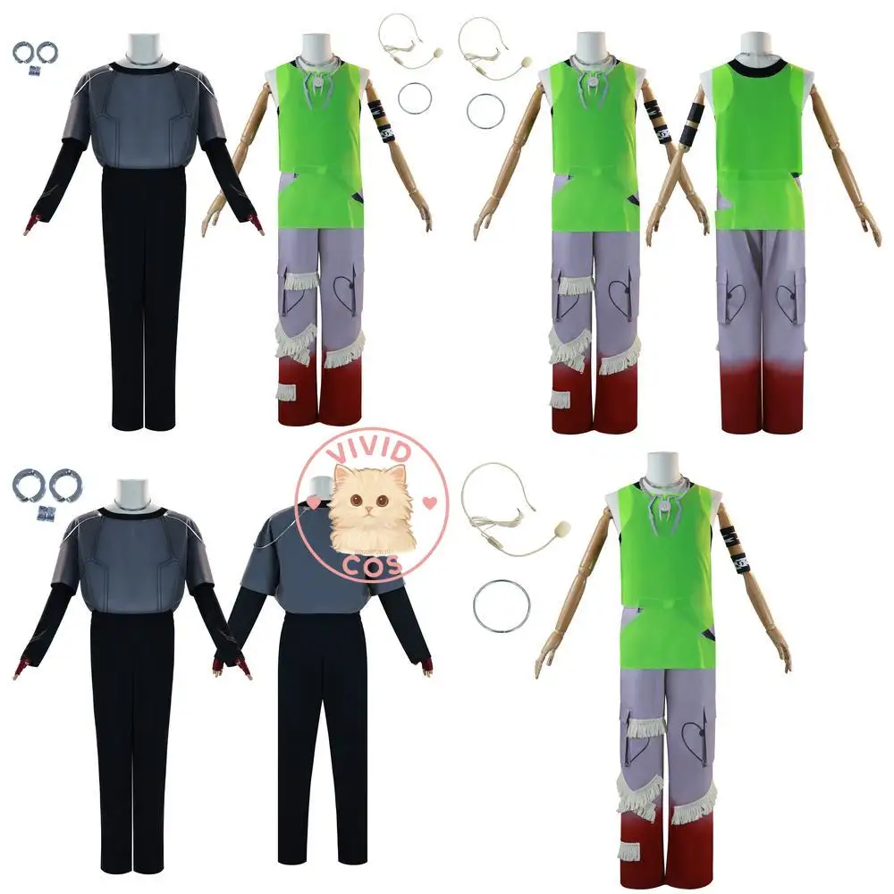 

Popular Alien Stage Cosplay Costume Anime Till Gray and Green Men's Suit Luka Role Play Outfit for Comic Con Halloween Party