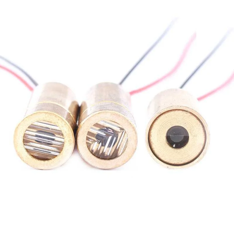 Laser head 650nm 9mm 3V 50mW Laser Cross Diode Module Red Copper Head