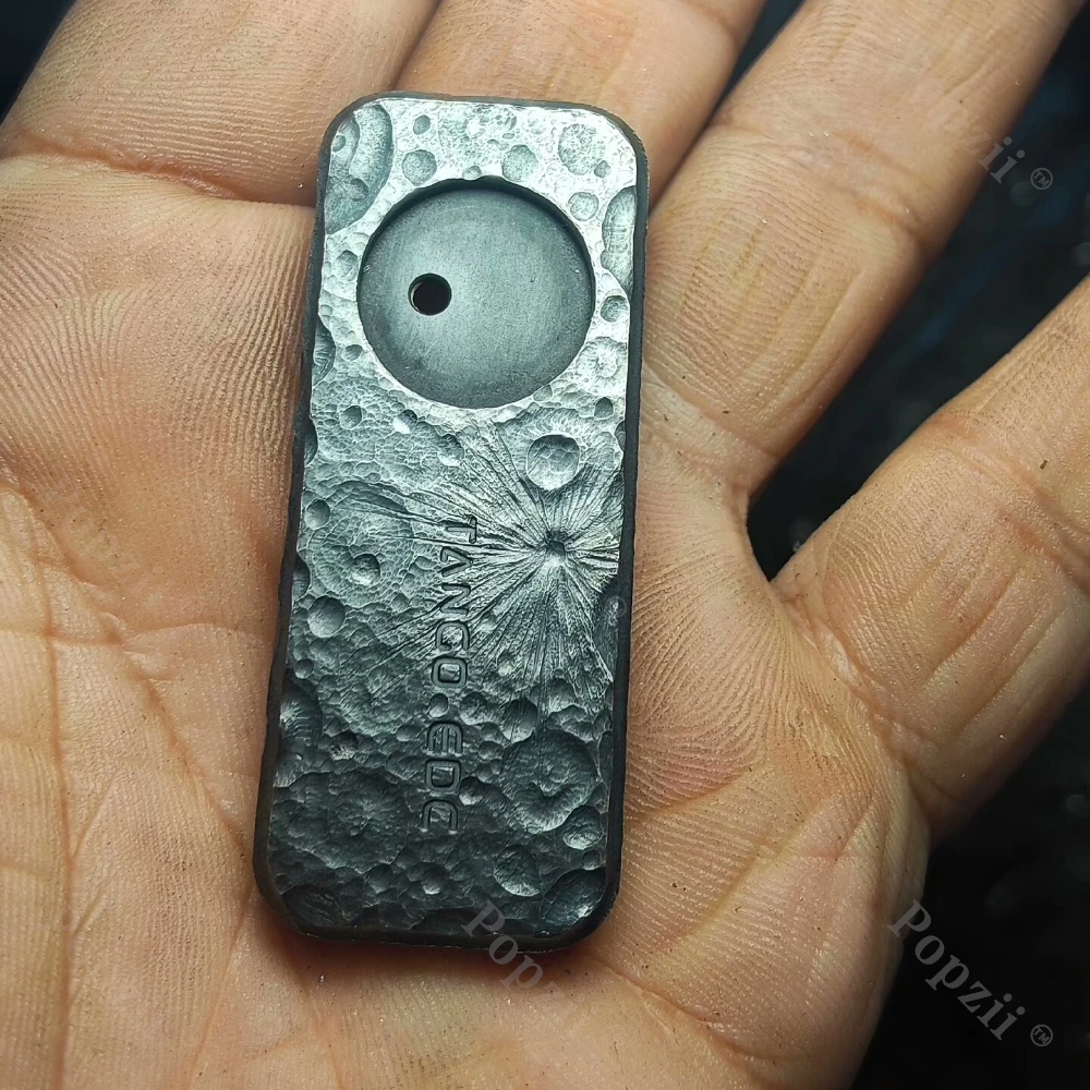 تانجو EDC التيتانيوم منحوتة النيزك الحفرة الميكانيكية دفع المنزلق ألعاب متململة مكتب أدوات تخفيف التوتر القلق اللعب #5