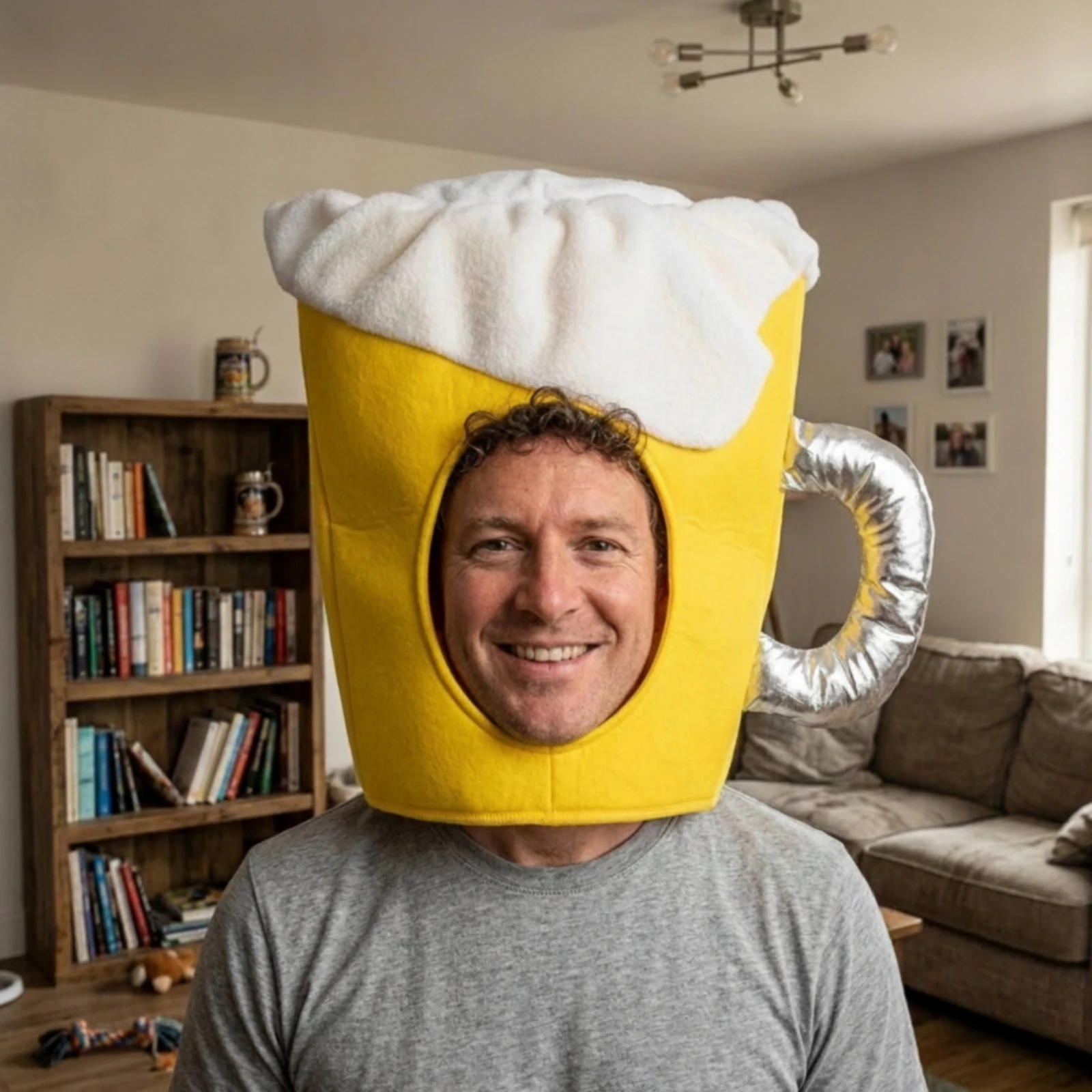 Beer Mug Hat Eye-Catching Beer Mug Party Hat Costume Accessory Funny Comfortable for Partygoers, German Beer Festival, Halloween