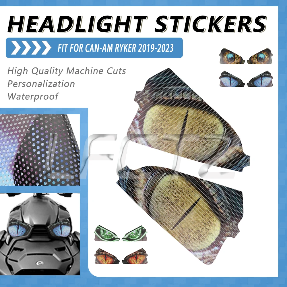 

Fit for Can-Am Canam Ryker 2019 2020 2021 2022 2023 Motorcycle Headlight Stickers Accessories Head Light Protective Decals