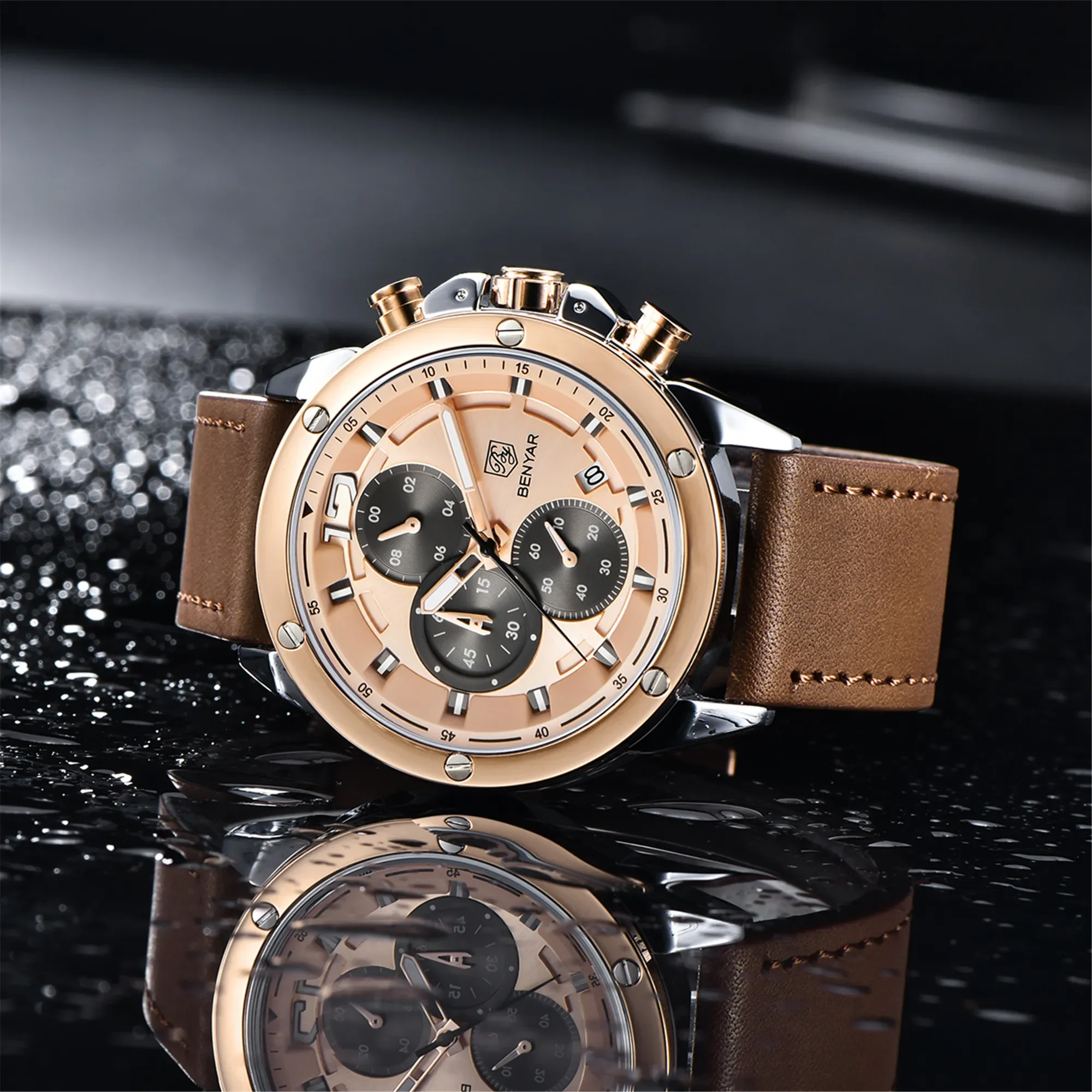 BENYAR Top Luxury Brand 2023 New Men's Watches Multifunction Quartz Sport Chronograph Watches Men Wrist Watch Relogio Masculino
