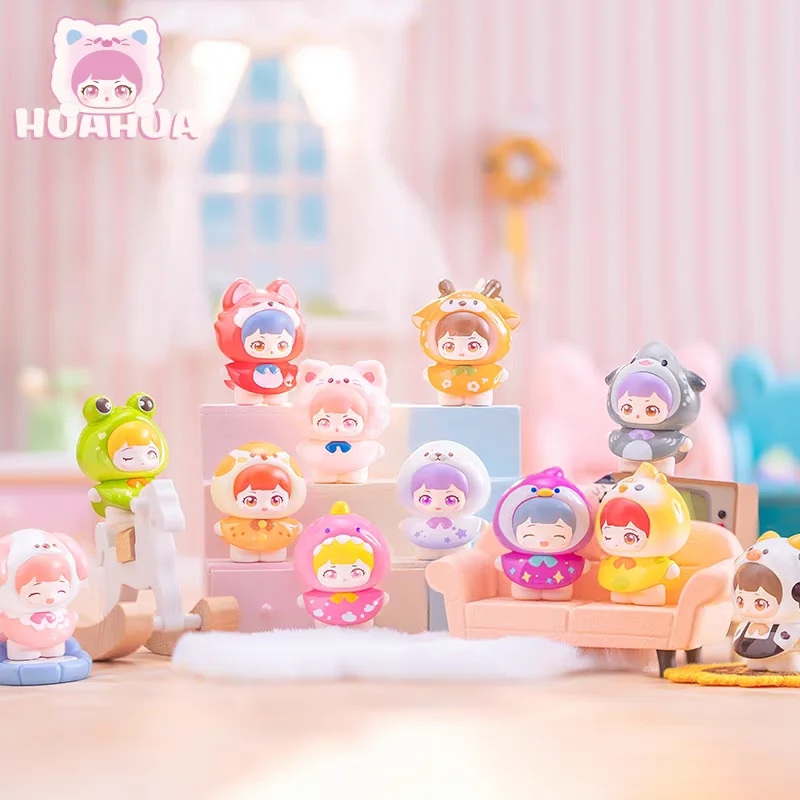 Huahua Kindergarten Mengli Scatola cieca per animali carini Set completo Regalo per decorazioni per la casa da collezione alla moda