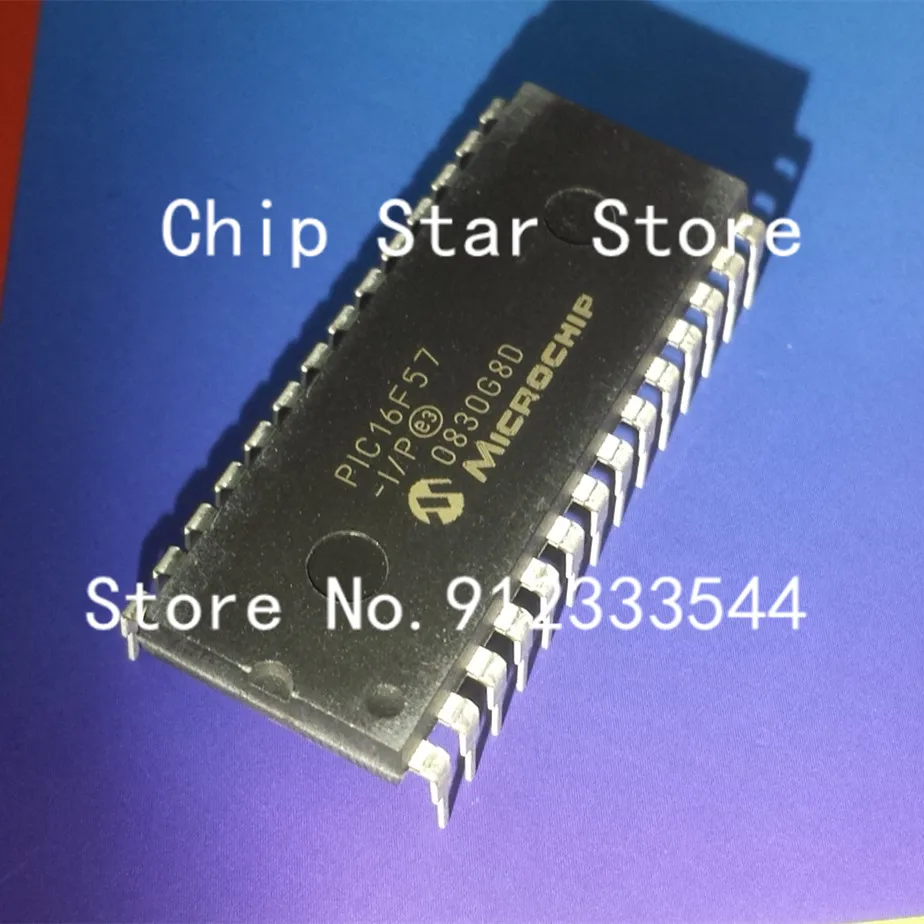 20 шт./партия, новые и оригинальные микроконтроллеры PIC16F57 DIP28 8Bit MCU Flash PIC16 Family PIC16F5XX